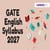 GATE 2026 English Syllabus - Free PDF for XH-C2